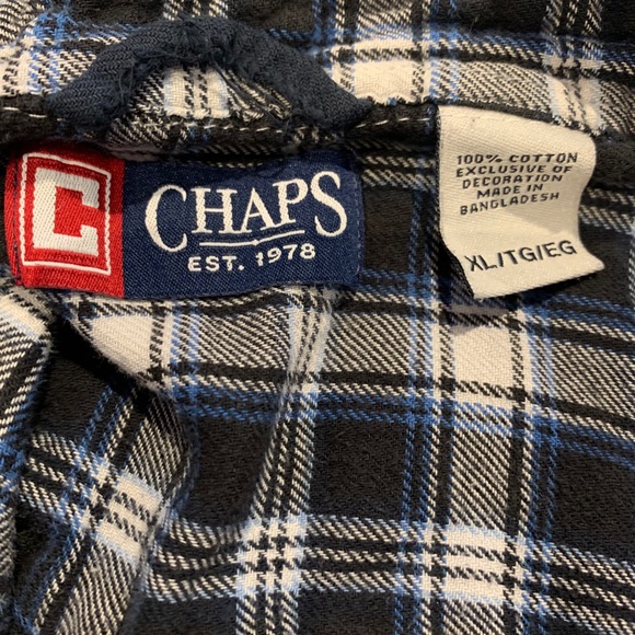 Men’s Chaps plaid shirt size XL - Picture 4 of 7